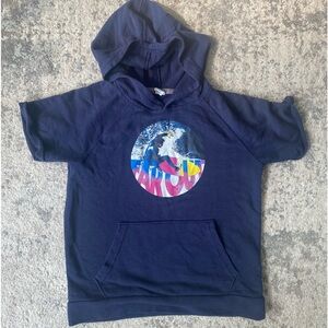 Old Navy Short Sleeve Terry Hoodie- Far Out